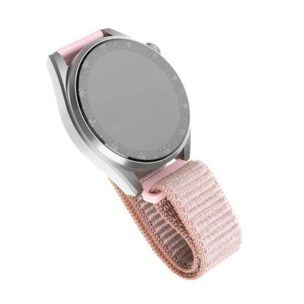 FIXED Nylon szíj for Smart Watch 20 mm, rózsaszín-arany