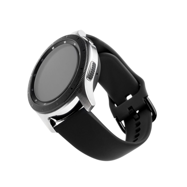 FIXED Szilikon szíj 20 mm szélességgel for smartwatch, fekete