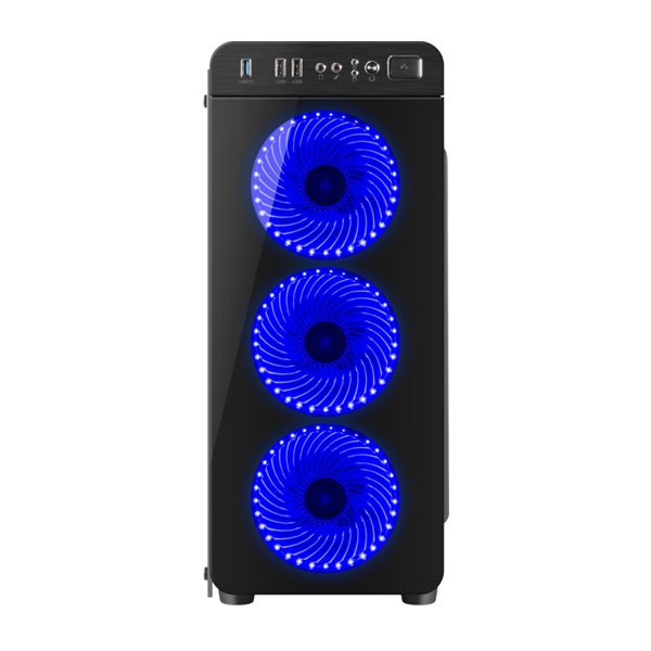 Genesis IRID 300 BLUE MIDI ház(USB 3.0), 4 ventilátor kék világítással