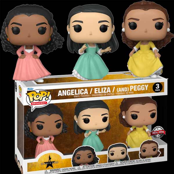 POP! 3 Pack Broadway: Hamilton Angelica, Eliza and Peggy (Special Kiadás)