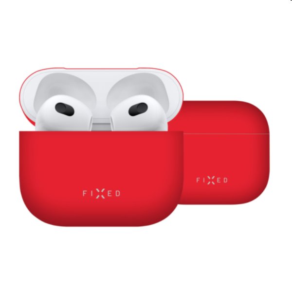 FIXED Silky Szilikon tok for Apple AirPods 3, piros