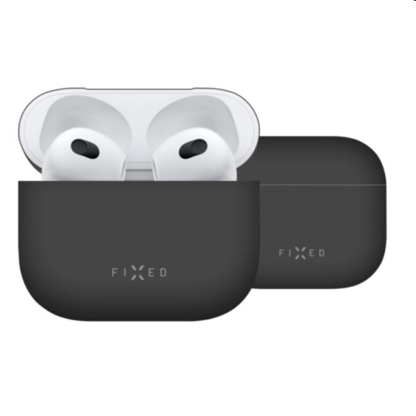 FIXED Silky Szilikon tok for Apple AirPods 3, fekete