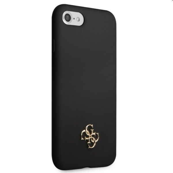 Tok Guess 4G Silicone Metal Logo for Apple iPhone 7/8/SE2020/SE2022, fekete