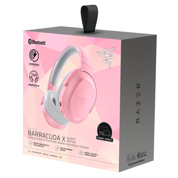Játékos fülhallgató Razer Barracuda X, Quartz Pink