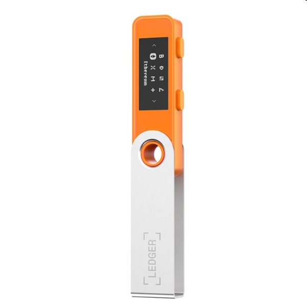 Ledger Nano S Plus hardveres kriptovaluta-pénztárca, narancssárga
