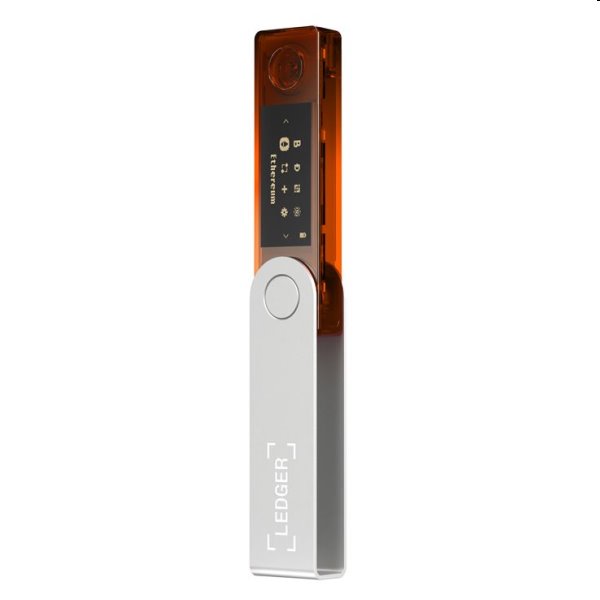 Ledger Nano X hardveres kriptovaluta-pénztárca, narancssárga