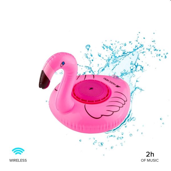 Music Hero Lebegő vezeték nélküli hangszóró, flamingo