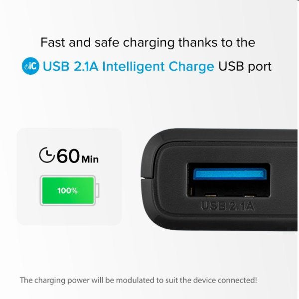 SBS Powerbank 10000 mAh, 2x USB, 2,1 A, fekete SBS Powerbank 10000 mAh, 2x USB, 2,1 A, fekete