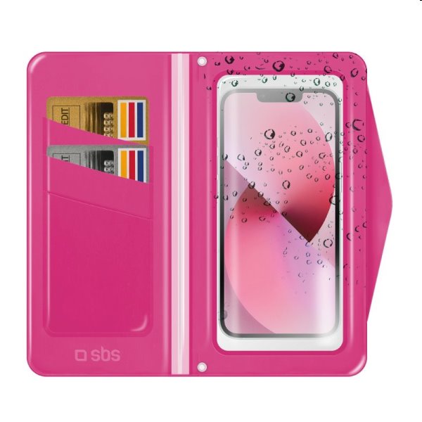 SBS Univerzális tok Water Wallet okostelefonokhoz 6,8'' méretig, rózsaszín