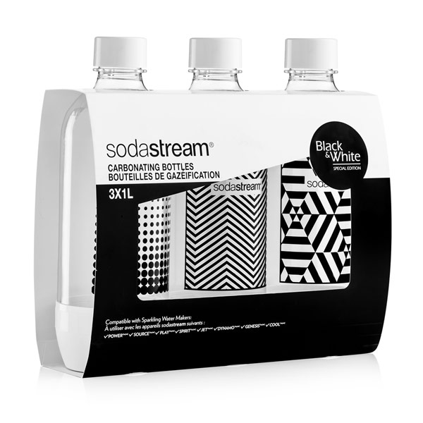 SodaStream Palack TriPack 1l black&white