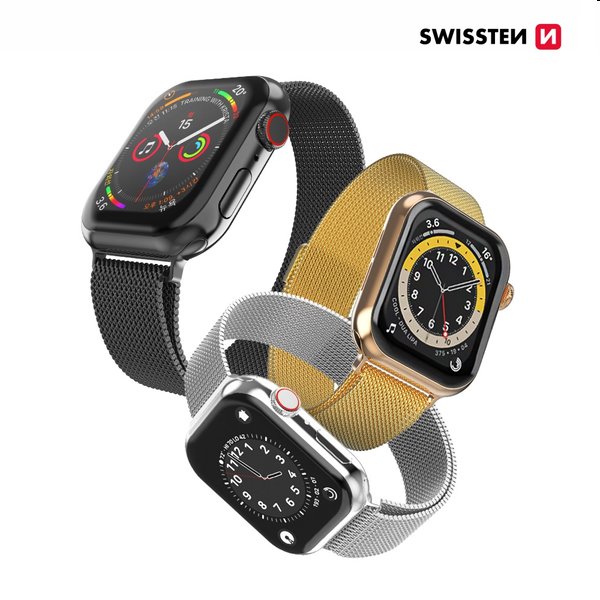 Swissten Milanese Loop szíj Apple Watch 38-40 számára, gold