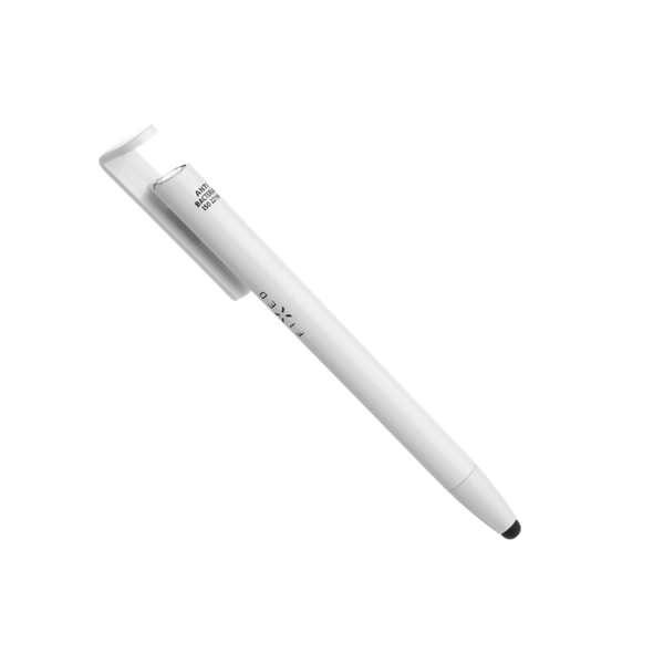 FIXED érintőtoll 3 in 1 stylus-szal és állvánnyal, fehér