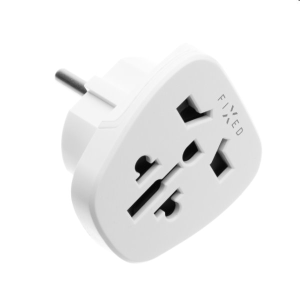 FIXED EU Adapter UK, USA, AUS töltők EU aljzatokhoz való csatlakoztatásához, fehér