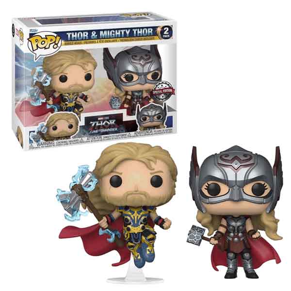 POP! 2 Pack Thor Love & Thunder Thor & Mighty Thor Special Kiadás (Glows in the Dark