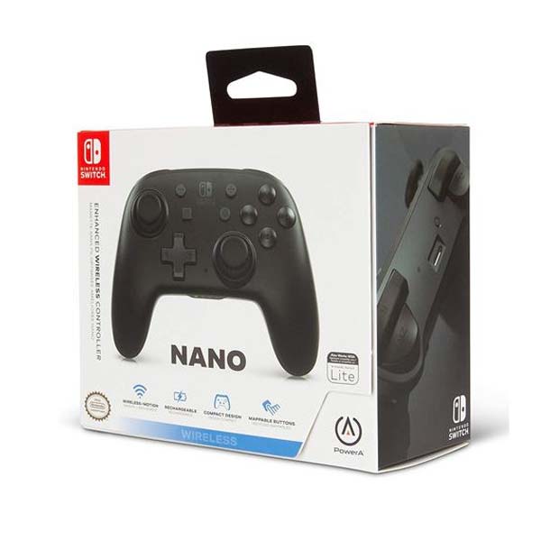 PowerA Nano Enhanced Vezeték nélküli vezérlő Nintendo Switch számára, Fekete