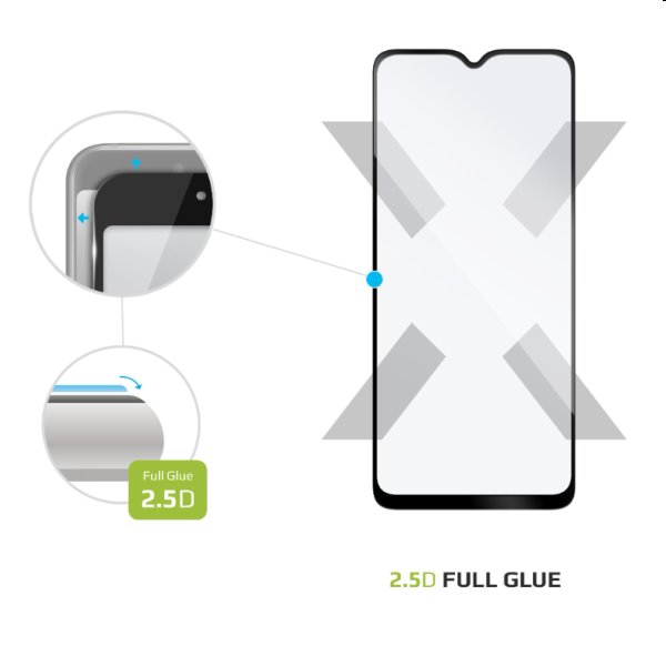 FIXED Full-Cover Edzett védőüeg for Samsung Galaxy A03, fekete