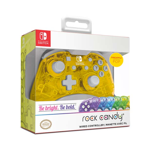 Vezetékes vezérlő PDP Rock Candy Mini for Nintendo Switch, Pineapple Pop