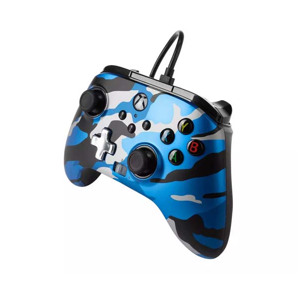 Vezetékes vezérlő PowerA Enhanced Xbox Series számára, Metallic Blue Camo