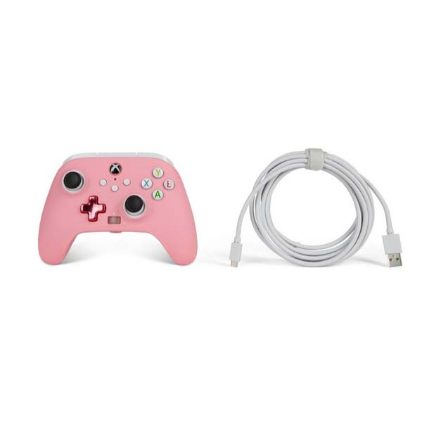Vezetékes vezérlő PowerA Enhanced Xbox Series számára, Pink Inline Vezetékes vezérlő PowerA Enhanced Xbox Series számára, Pink Inline
