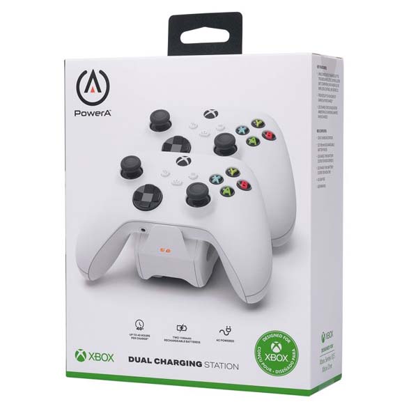 PowerA Dual Töltőállomás Xbox Series számára, fehér PowerA Dual Töltőállomás Xbox Series számára, fehér