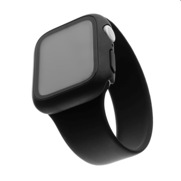 FIXED Pure+ védőtok temperált üveggel for Apple Watch 41 mm, fekete