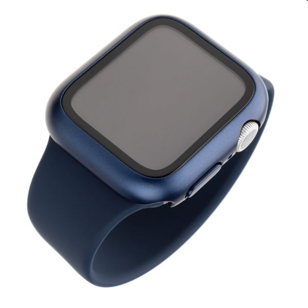 FIXED Pure+ védőtok temperált üveggel for Apple Watch 41 mm, kék