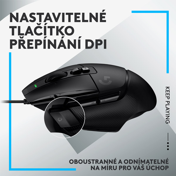 Gamer egér Logitech G502 X, fekete