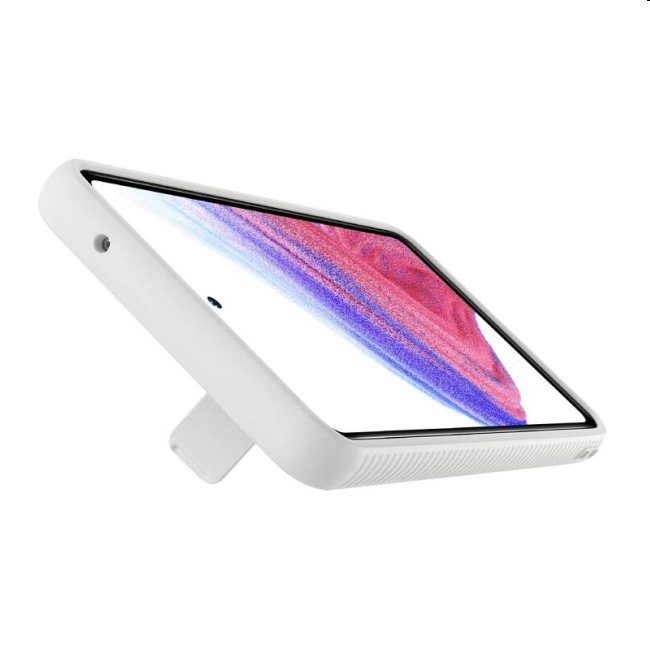 Tok Protective állványing Cover for Samsung Galaxy A53 5G, fehér