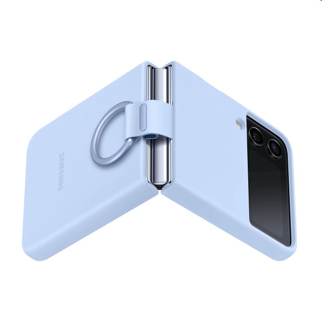 Tok Silicone Cover ujjtartóval for Samsung Galaxy Z Flip4, arctic blue