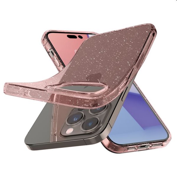 Tok Spigen Liquid Crystal Glitter for Apple iPhone 14 Pro Max, rózsaszín