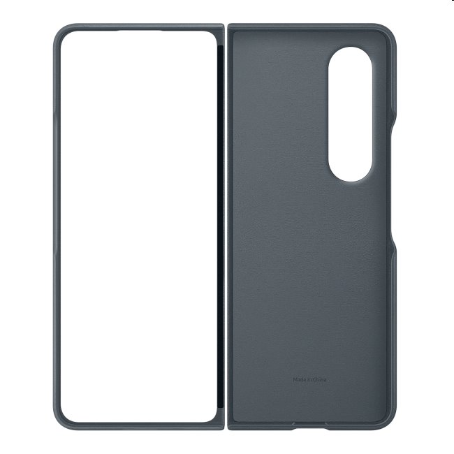 Tok állványing Leather Cover for Samsung Galaxy Z Fold4, moss gray