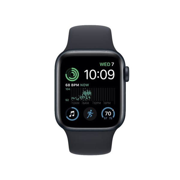 Apple Watch SE GPS 44mm Midnight Aluminium Tok Midnight Sportszíjjal