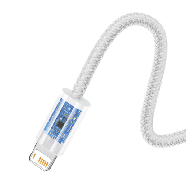 Baseus töltő adatkábel USB/Lightning 2m, fehér Baseus töltő adatkábel USB/Lightning 2m, fehér