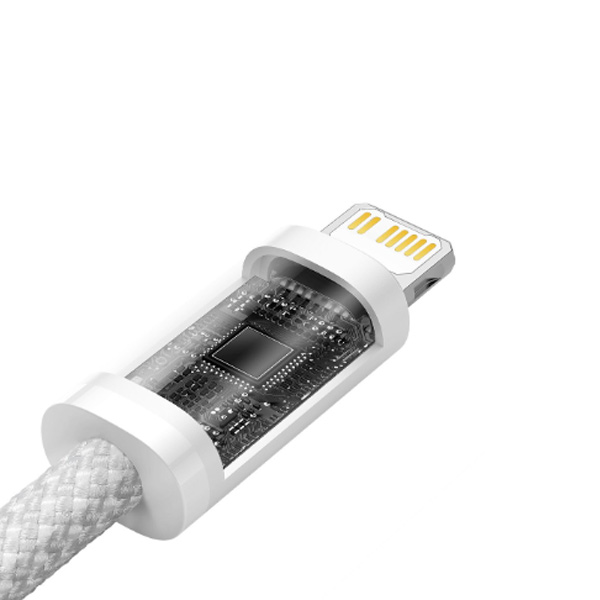 Baseus gyorsan töltő adatkábel USB-C/Lightning 2m, fehér Baseus gyorsan töltő adatkábel USB-C/Lightning 2m, fehér