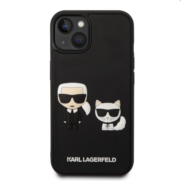 Tok Karl Lagerfeld and Choupette 3D for Apple iPhone 14 Plus, fekete