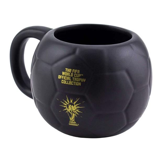 Bögre FIFA Football Shaped Mug Black and Gold