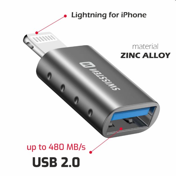 Swissten adapter Lightning/USB-A Swissten adapter Lightning/USB-A