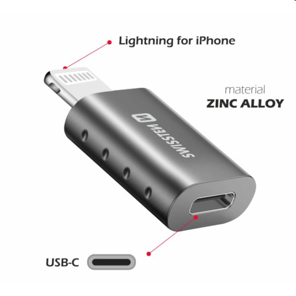 Swissten OTG adapter Lightning/USB-C csatlakozókkal