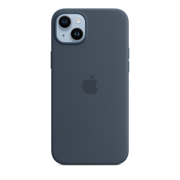 Apple iPhone 14 Plus Silicone Case with MagSafe, storm blue Apple iPhone 14 Plus Silicone Case with MagSafe, storm blue