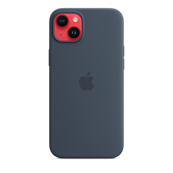Apple iPhone 14 Plus Silicone Case with MagSafe, storm blue Apple iPhone 14 Plus Silicone Case with MagSafe, storm blue