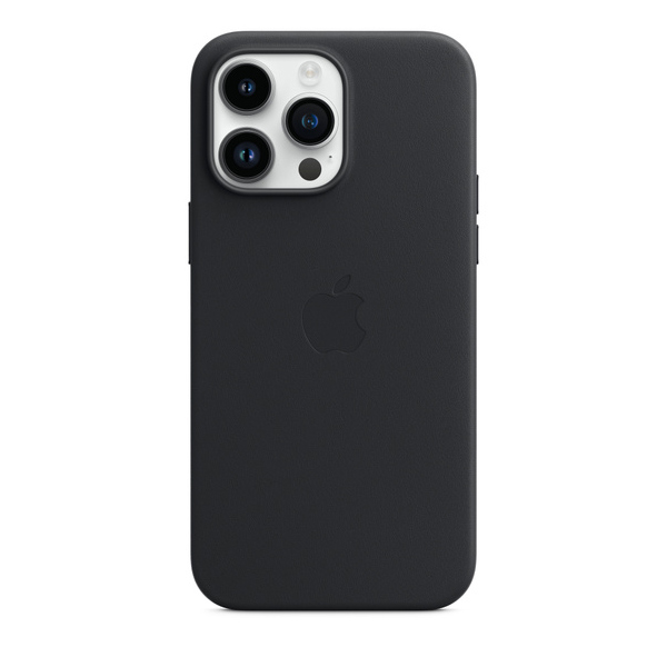 Apple iPhone 14 Pro Max Leather Case tok MagSafe-vel, midnight szín