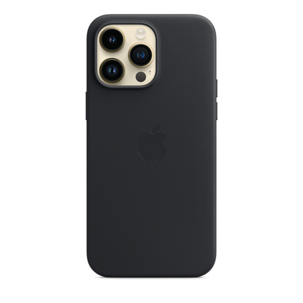 Apple iPhone 14 Pro Max Leather Case tok MagSafe-vel, midnight szín