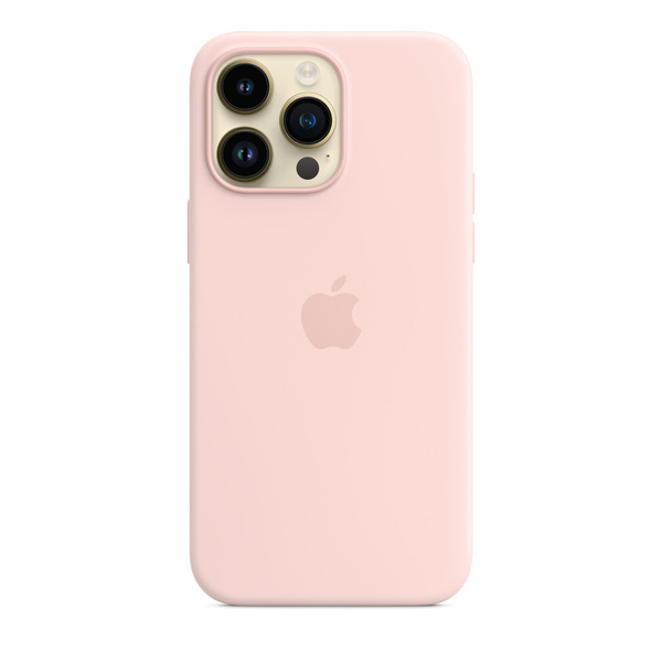 Apple iPhone 14 Pro Max Silicone Case with MagSafe, chalk pink