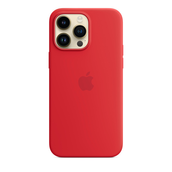 Apple iPhone 14 Pro Max Silicone Case with MagSafe, (PRODUCT)RED
