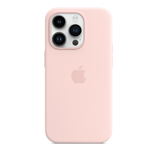 Apple iPhone 14 Pro Silicone Case with MagSafe, chalk pink
