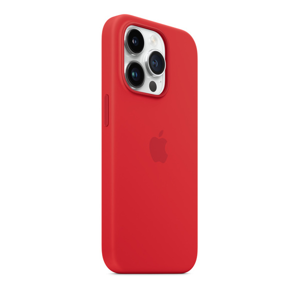 Apple iPhone 14 Pro Silicone Case with MagSafe, (PRODUCT)RED