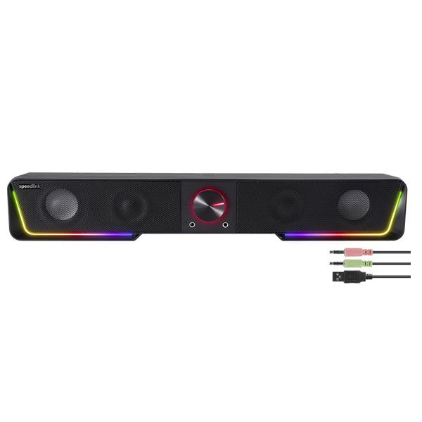 Speedlink Gravity RGB Stereo hangszóró, fekete Speedlink Gravity RGB Stereo hangszóró, fekete