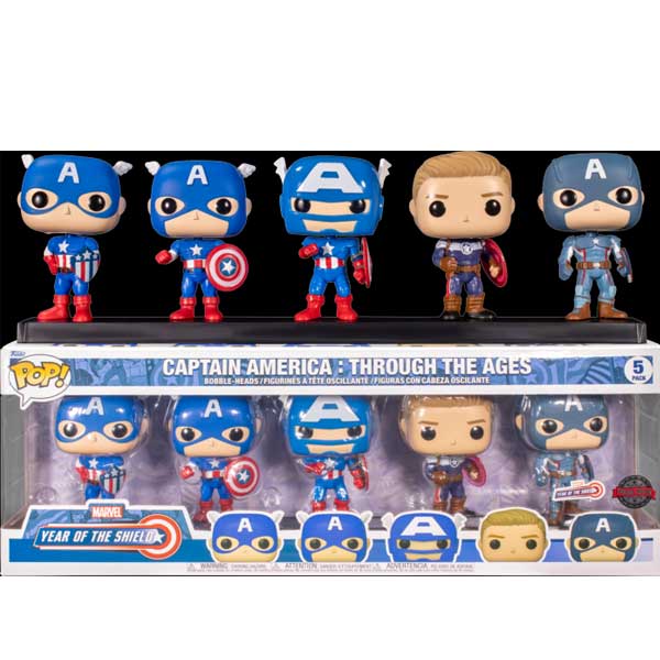 POP! 5 Pack Year of The Shield: Captain America Through the Ages (Marvel) Special Edition