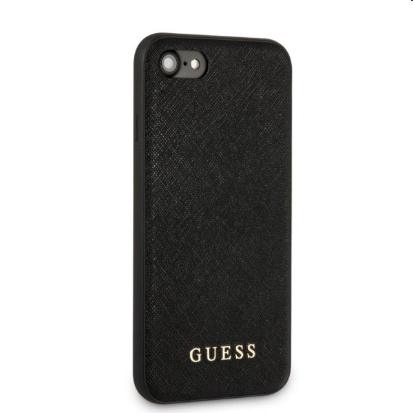 Guess Saffiano PU Silicone tok Apple iPhone 7/8/SE20/SE22 számára, fekete