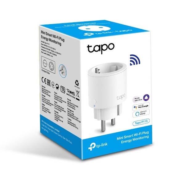 TP-ink Tapo P115 okos mini Wi-Fi aljzat energiafogyasztás méréssel TP-ink Tapo P115 okos mini Wi-Fi aljzat energiafogyasztás méréssel